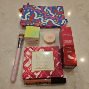 Ipsy makeup skincare bundle laura geller, half baked, ciate, illuminati,  purlis